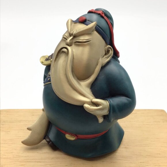 Guan Gong Guanyu 3" Brass Statue Chinese Warrior Protection & Luck Kwan Kong - Picture 2 of 11